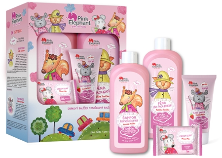 Pink Elephant Girls darilni set Mouse Mia za otroke