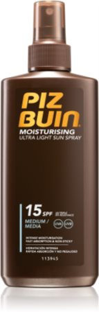 Piz Buin Moisturising spray bronceador ligero SPF 15