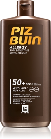 Piz Buin Allergy mléko na opalování pro citlivou pokožku SPF 50+