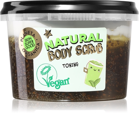 Planeta Organica Organic Matcha & Chia Seeds peeling do ciała pobudzający