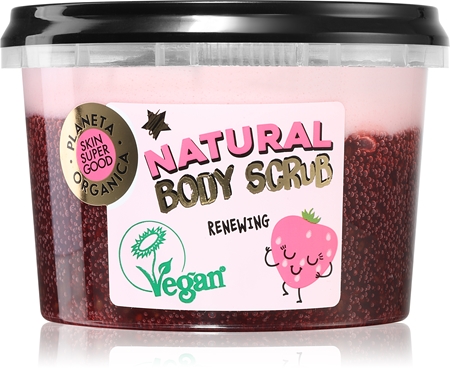 Planeta Organica Organic Strawberry & Chia Seeds peeling corporel traitant