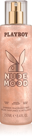 Playboy Nude Mood Body Spray with glitter