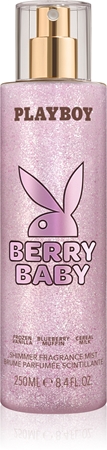 Playboy Berry Baby Body Spray with glitter for women
