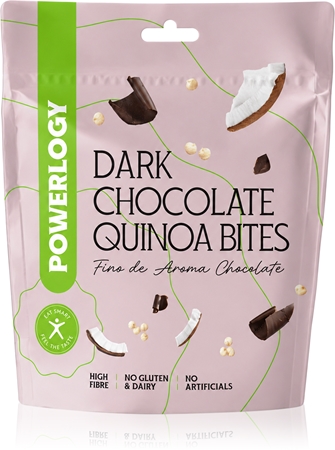 Powerlogy Dark Chocolate Quinoa Bites Quinoa mit Schokolade
