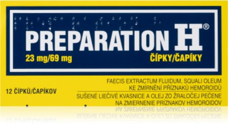 Preparation H Preparation H 23 mg / 69 mg čípky na hemoroidy