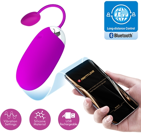 PRETTY LOVE Abner Global Remote Control Oeuf Vibrant