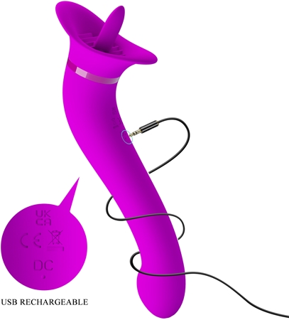 PRETTY LOVE Faust stimulator and vibrator double-ended
