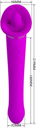 PRETTY LOVE Faust stimulator and vibrator double-ended