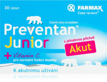 Preventan Junior Akut + vitamin C tablety pro maximální posílení imunity