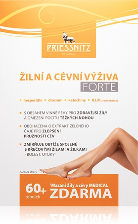 Priessnitz Žilní a cévní výživa FORTE tobolky pro úlevu těžkosti nohou