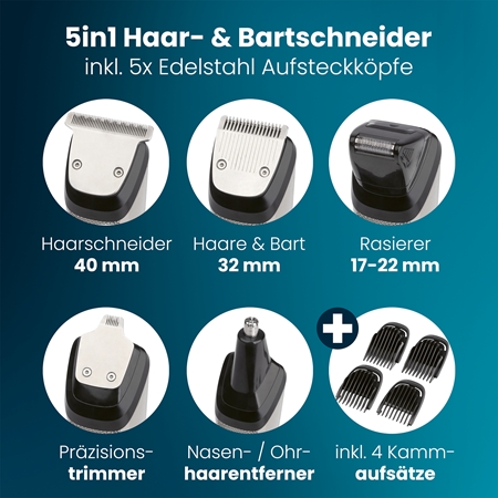 ProfiCare HSM/R 3143 Multifunktionstrimmer für die Haare, den Bart und den Körper
