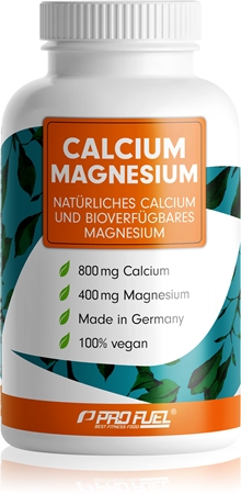 ProFuel Calcium & Magnesium Kapseln für eine normale Funktion des Immunsystems, gesunde Knochen und Zähne und gute Muskelaktivität