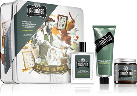 Proraso Cypress & Vetyver Barbersæt til mænd