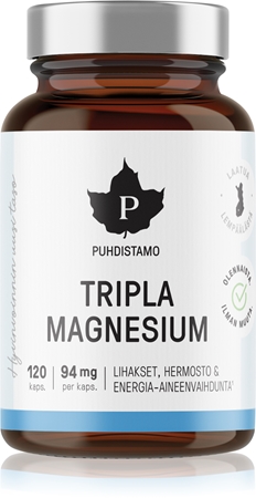 Puhdistamo Triple Magnesium kapsle pro podporu činnosti nervové soustavy