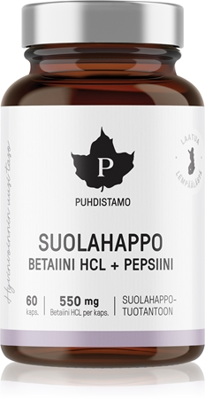 Puhdistamo Betain HCL + Pepsin podpora zažívání