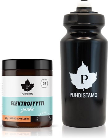 Puhdistamo Electrolyte Powder + láhev sportovní nápoj s elektrolyty