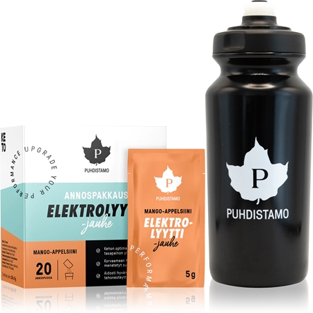 Puhdistamo Electrolyte Powder + láhev sportovní nápoj s elektrolyty