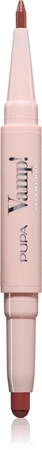 PUPA Milano Vamp! Creamy Duo κραγιόν και μολύβι περιγράμματος για τα χείλη 2 σε 1