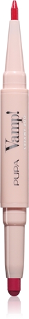 PUPA Milano Vamp! Creamy Duo Lūpu kontūru izceļoša lūpu krāsa un laineris divi vienā