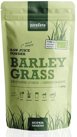 Purasana Barley Grass Raw Juice Powder BIO přírodní antioxidant v BIO kvalitě