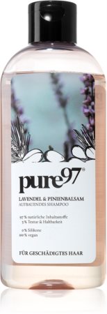 pure97 Lavendel & Pinienbalsam αποκαταστατικό σαμπουάν για κατεστραμμένα μαλλιά