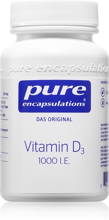 Pure Encapsulations Vitamin D3 1000 I.E. Kapseln für gesunde Knochen und Zähne