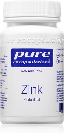 Pure Encapsulations Zink Zinkcitrat Kapseln zur Unterstützung des Immunsystems, schöner Haut und Nägel