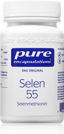 Pure Encapsulations Selen 55 Kapseln zur Unterstützung der Normalen Funktion des Organismus und einem gesunden Zustand der Haare und der Nägel