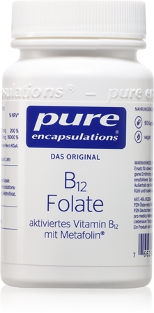 Pure Encapsulations Vitamin B12 Folate Präparat zur Aufrechterhaltung einer gesunden Funktion des Organismus