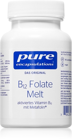 Pure Encapsulations B12 Folate Melt Pastillen zur Unterstützung des Nervensystems