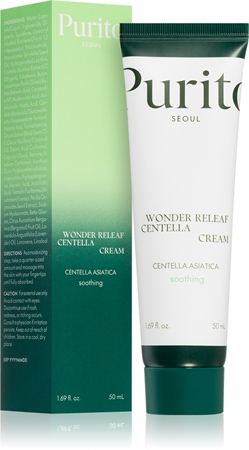 Purito Wonder Releaf Centella Cream obnovující krém pro výživu pleti se zklidňujícím účinkem