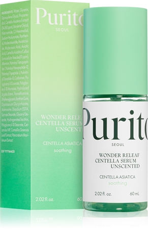 Purito Wonder Releaf Centella Serum Unscented Reģenerējošs serums ādai jutīgas ādas nomierināšanai un stiprināšanai
