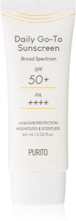 Purito Daily Go-To Sunscreen lahka zaščitna krema za obraz SPF 50+