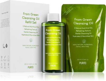 Purito From Green καθαριστικό λάδι προσώπου + ανταλλακτικό για γέμιισμα