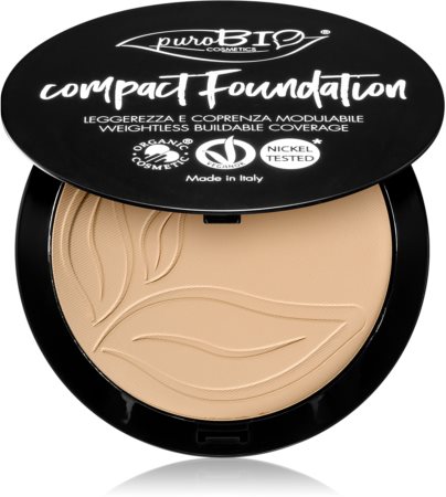 puroBIO Cosmetics Compact Foundation kompaktni pudrasti make-up SPF 10