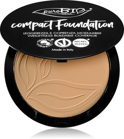 puroBIO Cosmetics Compact Foundation Kompakt puder-foundation SPF 10
