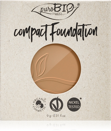 puroBIO Cosmetics Compact Foundation kompaktní pudrový make-up náhradní náplň SPF 10