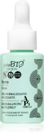 puroBIO Cosmetics Sebum-Balancing Serum sérum antioxydant anti-âge