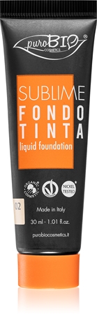 puroBIO Cosmetics Sublime Liquid Foundation водоустойчив течен фон дьо тен