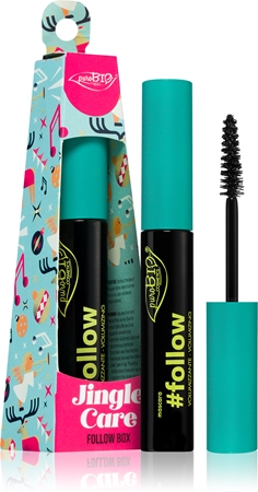 puroBIO Cosmetics Jingle Care Follow Box dúsító szempillaspirál ajándék kiadás