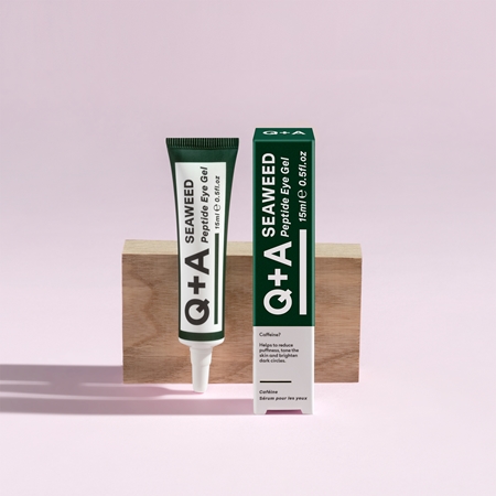 Q+A Seaweed Peptide posvetlitveni gel za oči s peptidi