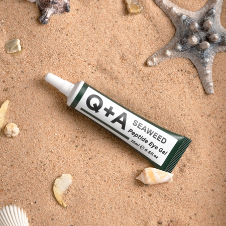Q+A Seaweed Peptide posvetlitveni gel za oči s peptidi