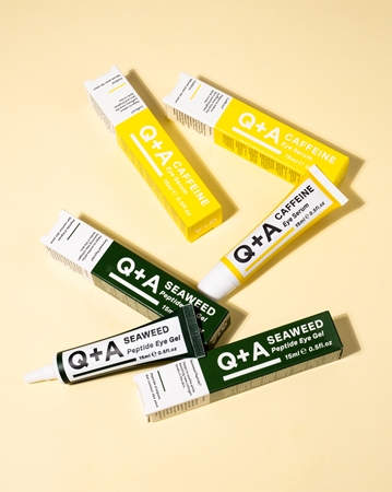 Q+A Seaweed Peptide rozjasňující oční gel s peptidy