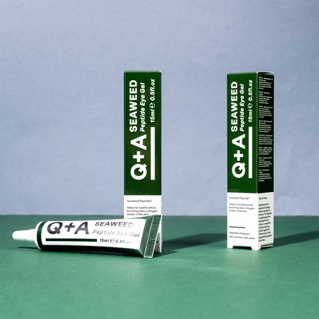 Q+A Seaweed Peptide rozjasňující oční gel s peptidy