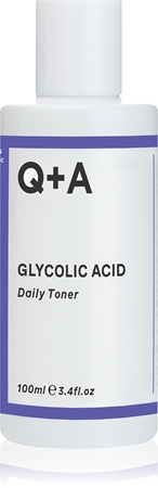 Q+A Glycolic Acid gyengéd bőrhámlasztó tonik A.H.A.-val (Alpha Hydroxy Acids)
