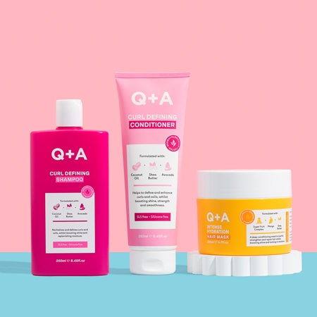 Q+A Curl Defining hydrating and curl defining shampoo