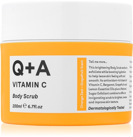Q+A Vitamin C gommage corps éclat