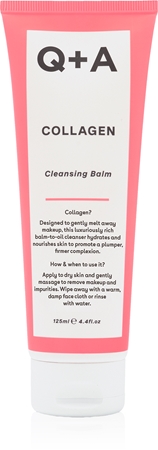 Q+A Collagen Makeup Removing Cleansing Balm with nourishing effect