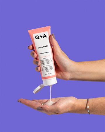 Q+A Collagen Makeup Removing Cleansing Balm with nourishing effect