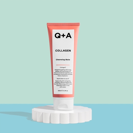 Q+A Collagen Makeup Removing Cleansing Balm with nourishing effect